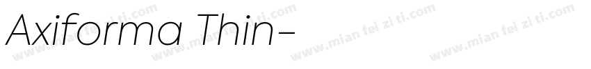 Axiforma Thin字体转换